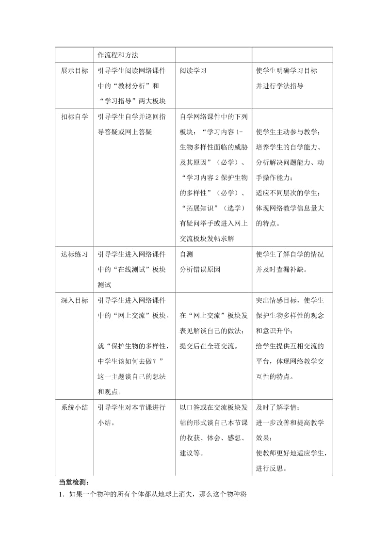 2019-2020年八年级生物下册 6.2.2生物多样性的保护教案 济南版.doc_第2页