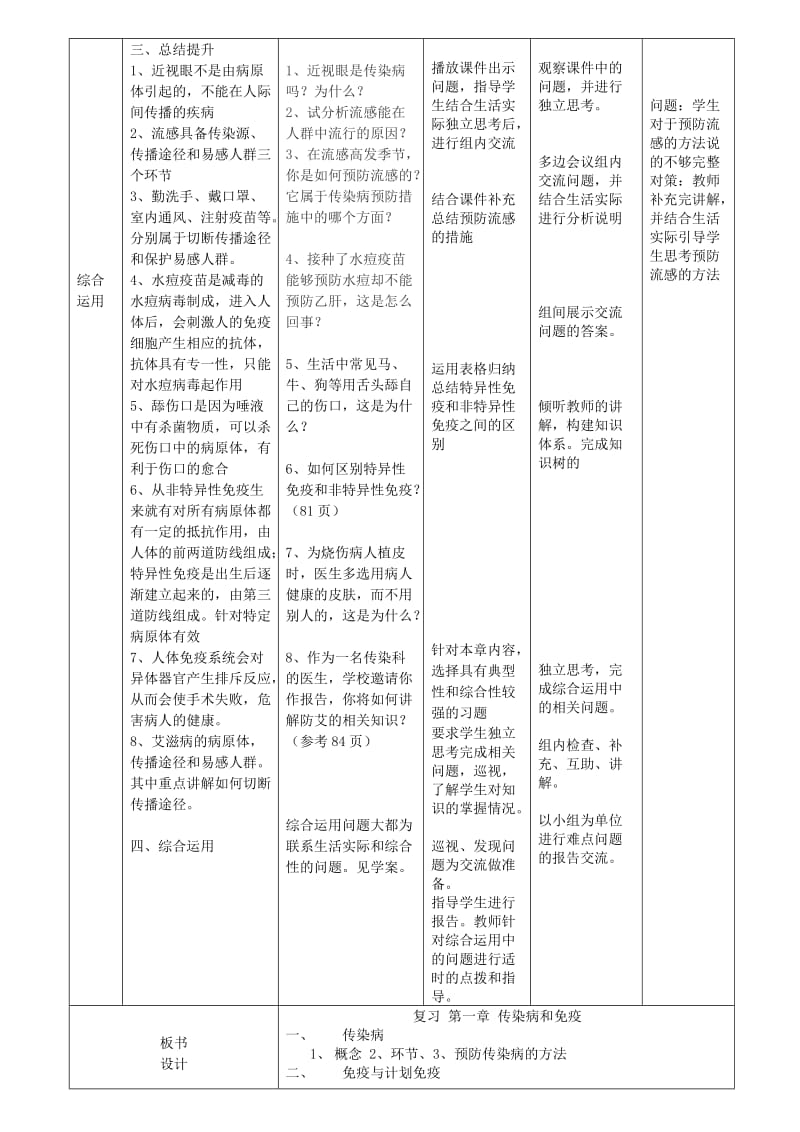 吉林省通化市八年级生物下册 8.1传染病和免疫复习导学案 （新版）新人教版.doc_第3页