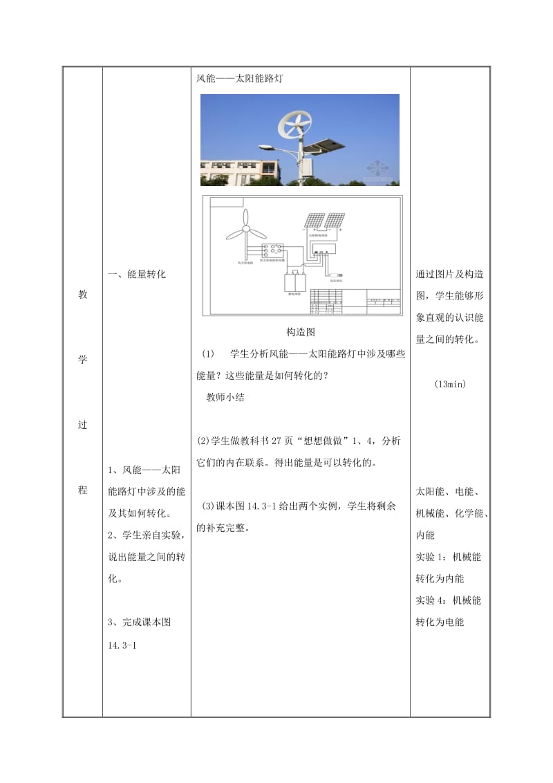 2019版九年级物理全册14.3能量转化与守恒教案 新人教版.doc_第3页