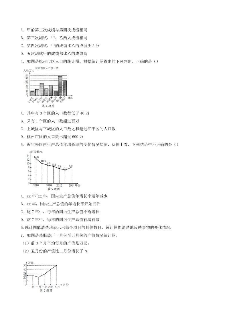 2019-2020年八年级数学下册第7章数据的收集整理描述7.2统计表统计图的选用2练习新版苏科版 .doc_第2页