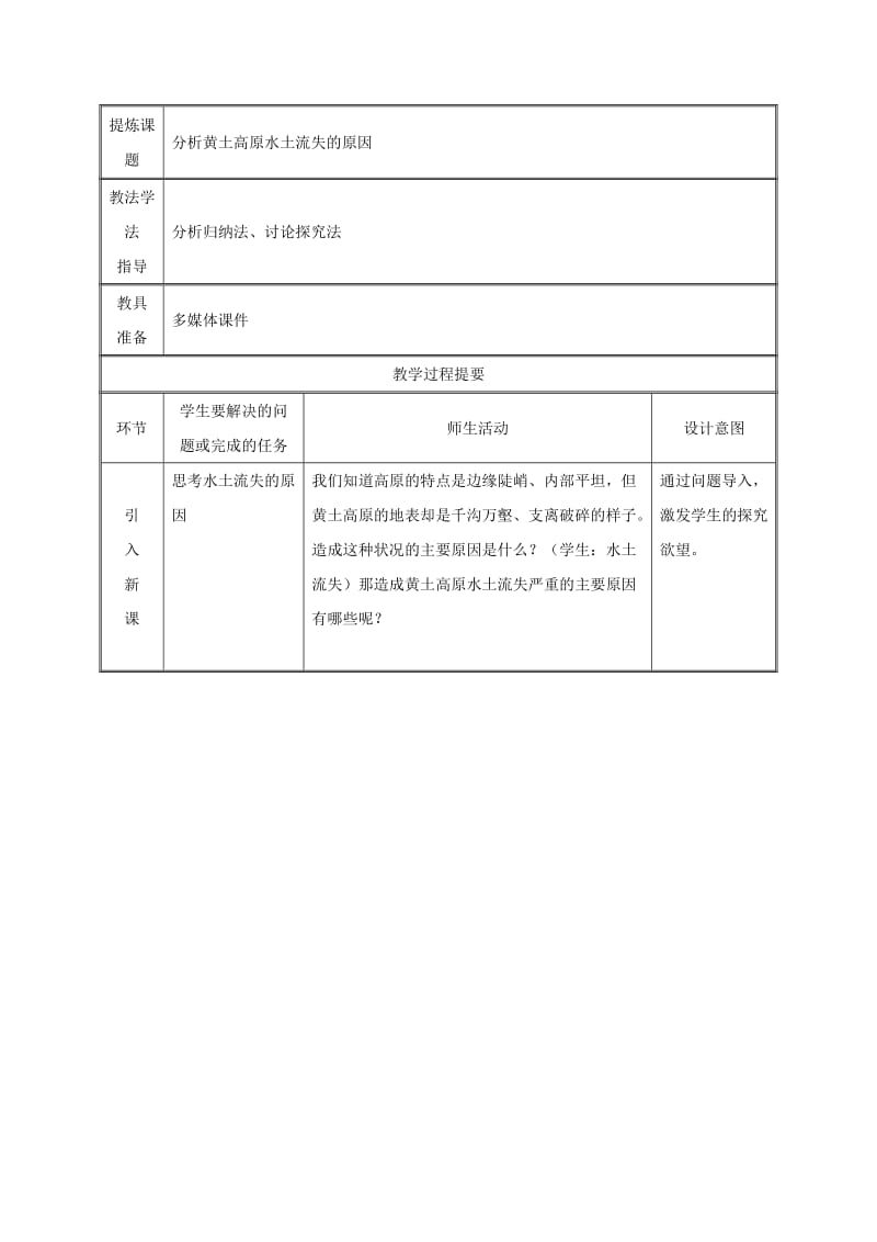 2019版八年级地理下册 6.3 世界最大的黄土堆积区——黄土高原教案 （新版）新人教版.doc_第2页