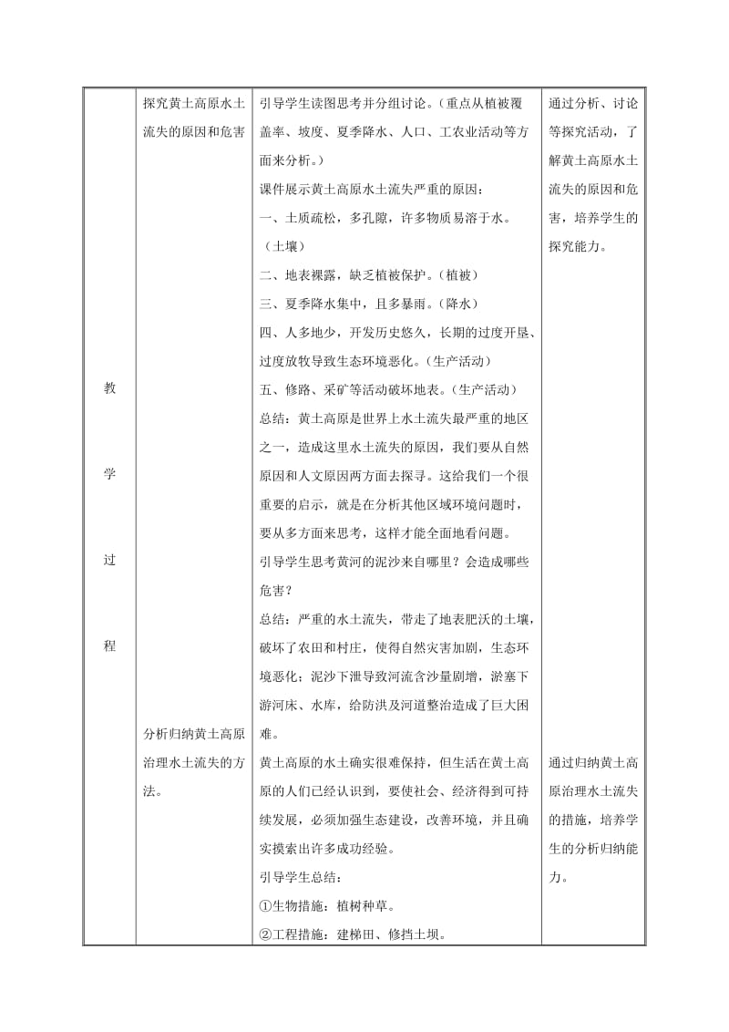 2019版八年级地理下册 6.3 世界最大的黄土堆积区——黄土高原教案 （新版）新人教版.doc_第3页