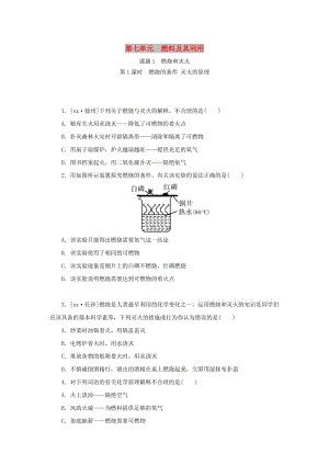 九年級化學上冊 第七單元 燃料及其利用 課題1 燃燒和滅火 第1課時 燃燒的條件 滅火的原理和方法同步精練 新人教版.doc