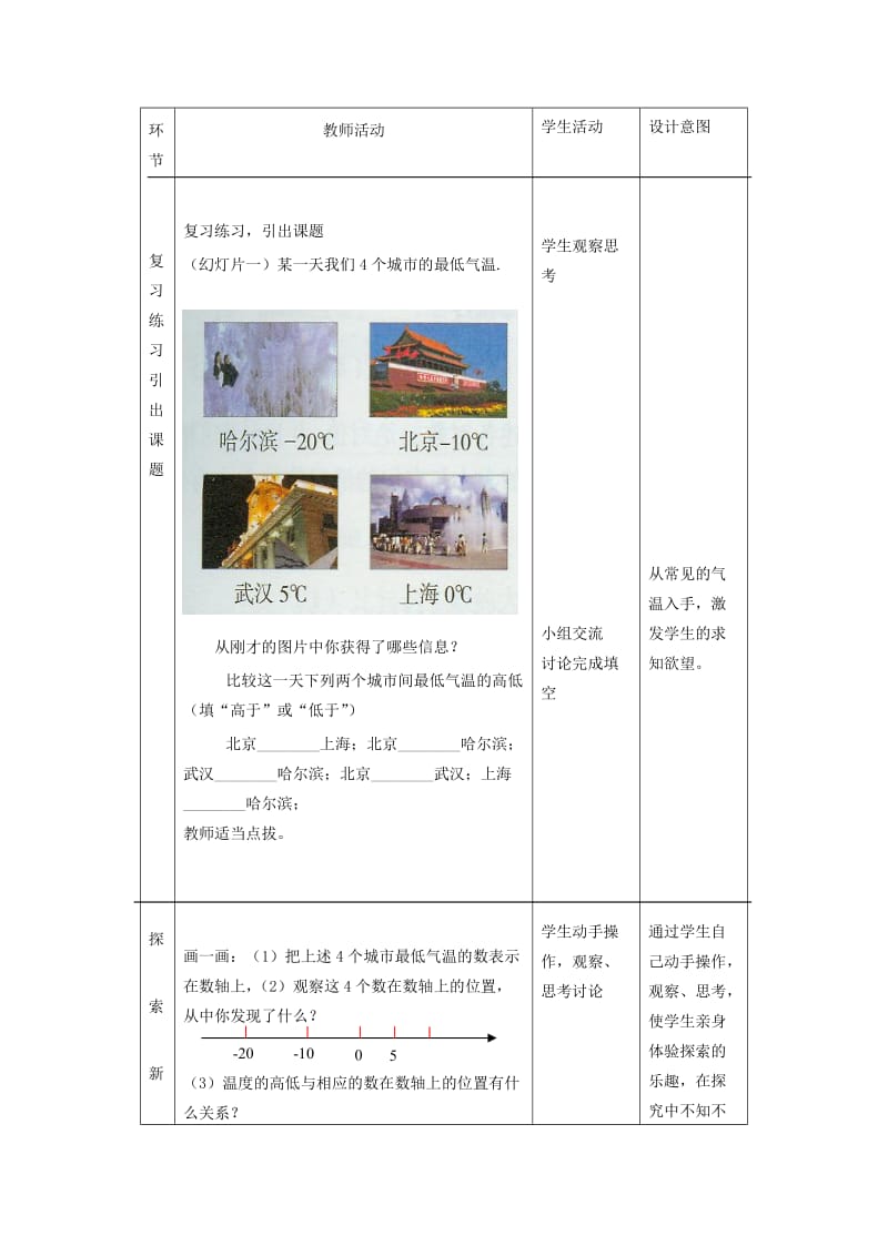 2019年七年级数学上册 2.4有理数的大小比较教案 冀教版.doc_第2页