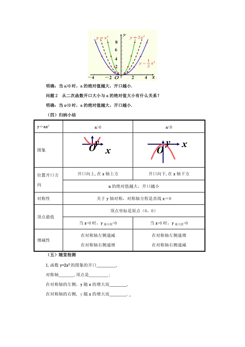 2019-2020年九年级数学上册22.1.2二次函数y=ax2的图象和性质教案新版新人教版.doc_第3页