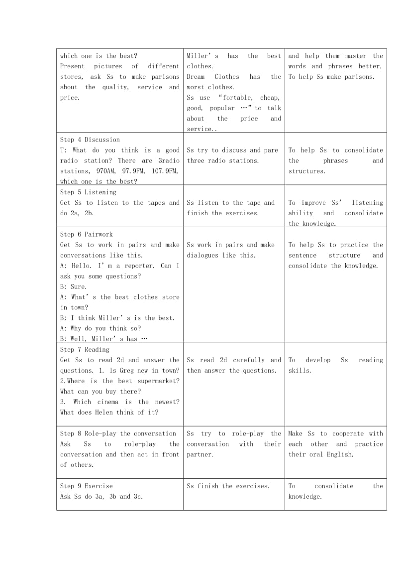 2019-2020年八年级英语上册 Unit 4 What’s the best movie theater教案 （新版）人教新目标版.doc_第2页