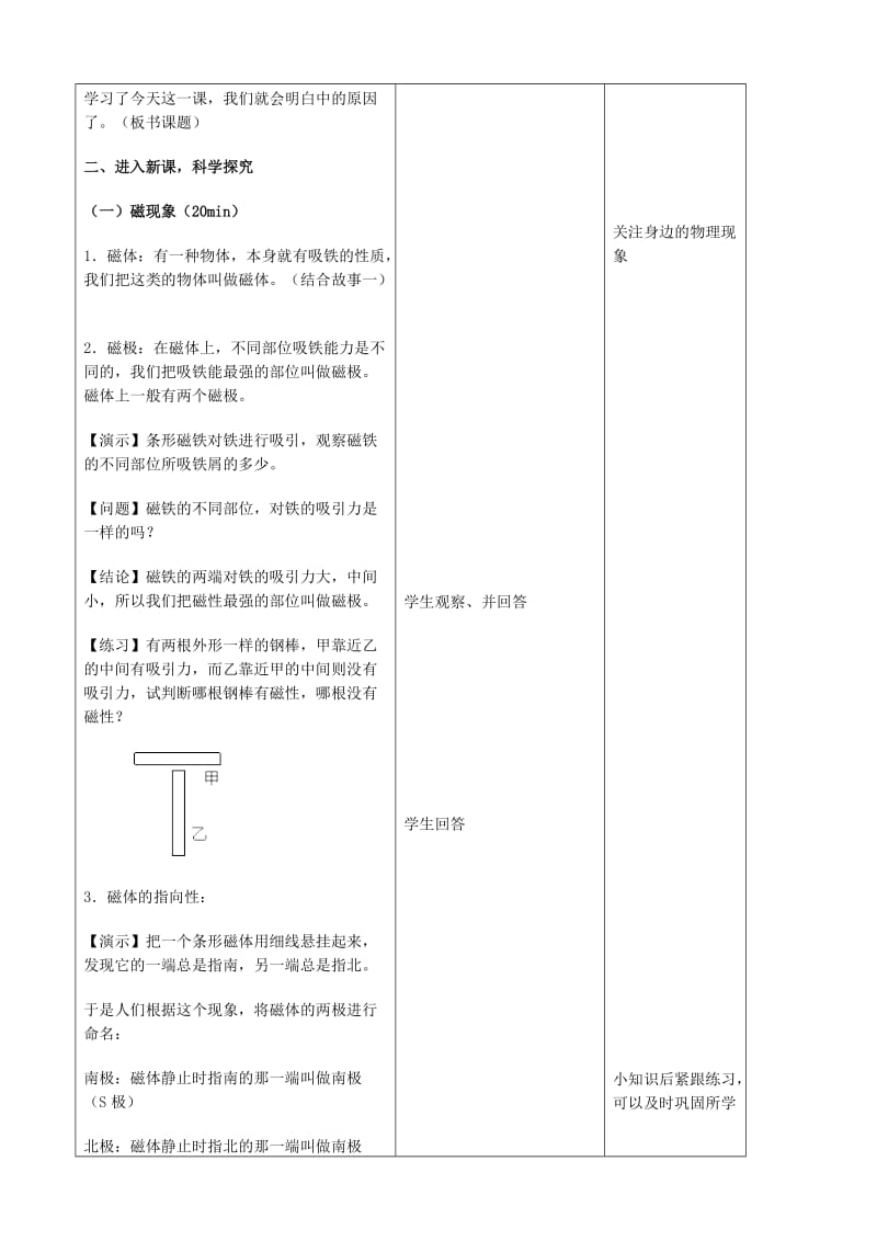 2019-2020年九年级物理全册《20.1 磁现象》教案2 （新版）新人教版.doc_第2页