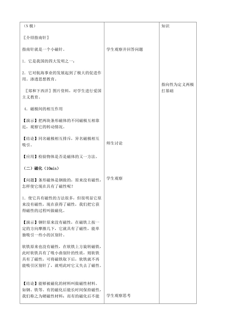 2019-2020年九年级物理全册《20.1 磁现象》教案2 （新版）新人教版.doc_第3页