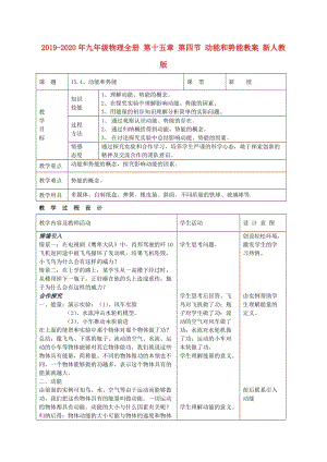 2019-2020年九年級(jí)物理全冊(cè) 第十五章 第四節(jié) 動(dòng)能和勢(shì)能教案 新人教版.doc