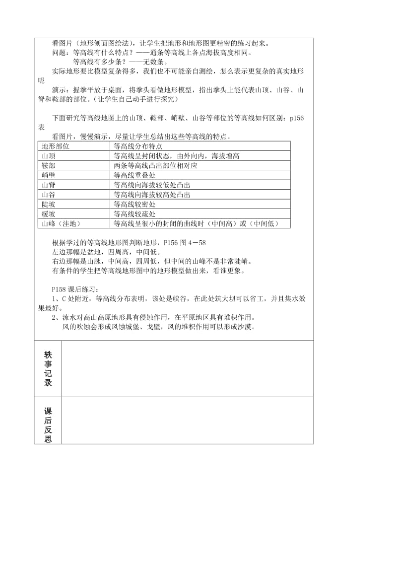 2019-2020年八年级物理 地形和表示地形的地图教案.doc_第3页