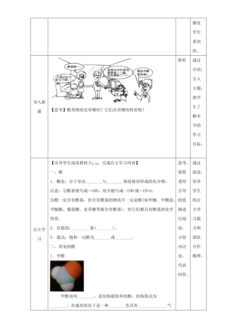 2019-2020年高二化学 3.2.2 醛类教学设计.doc_第2页