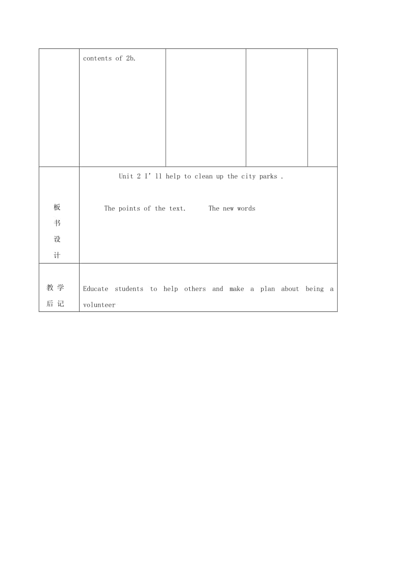 八年级英语下册 Unit 2 I’ll help to clean up the city parks Section B（2a-2e）教案 人教新目标版.doc_第3页