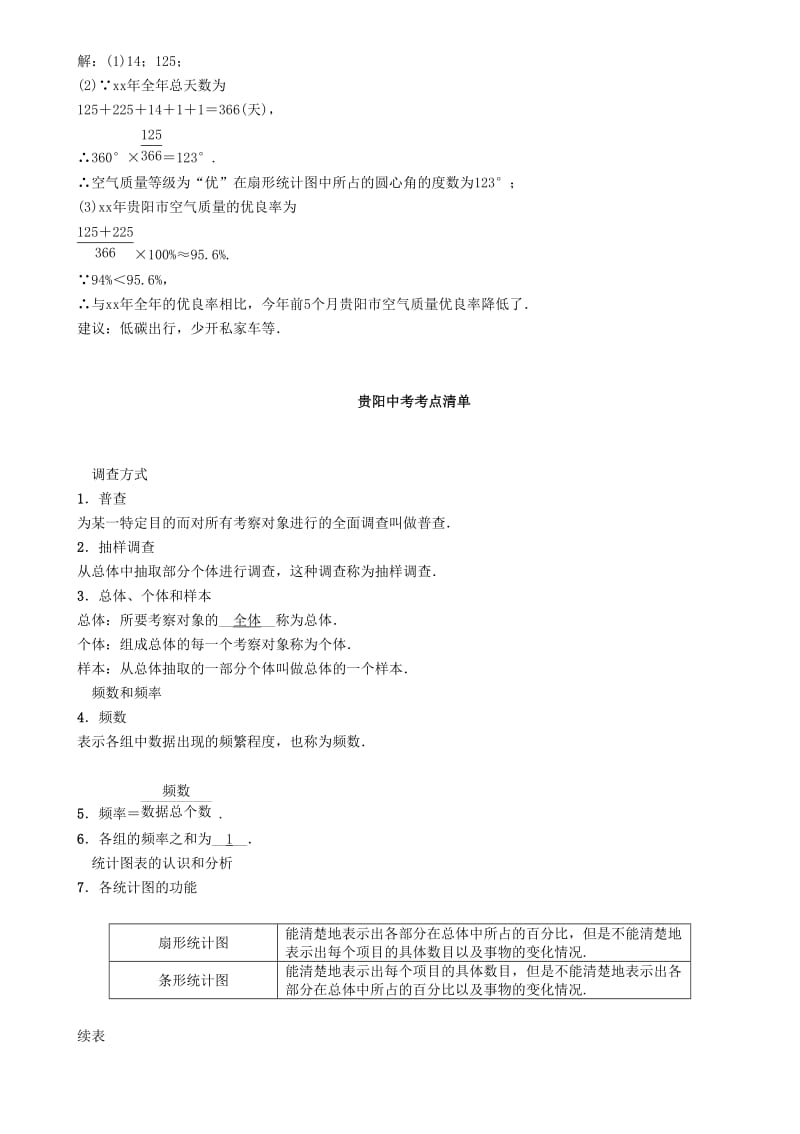 中考数学总复习 第一部分 教材知识梳理 第8章 统计与概率 第1节 数据的收集、整理与描述（精讲）试题.doc_第3页