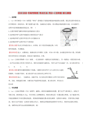 2019-2020年高考物理 考點(diǎn)匯總 考點(diǎn)4 功和能 新人教版.doc