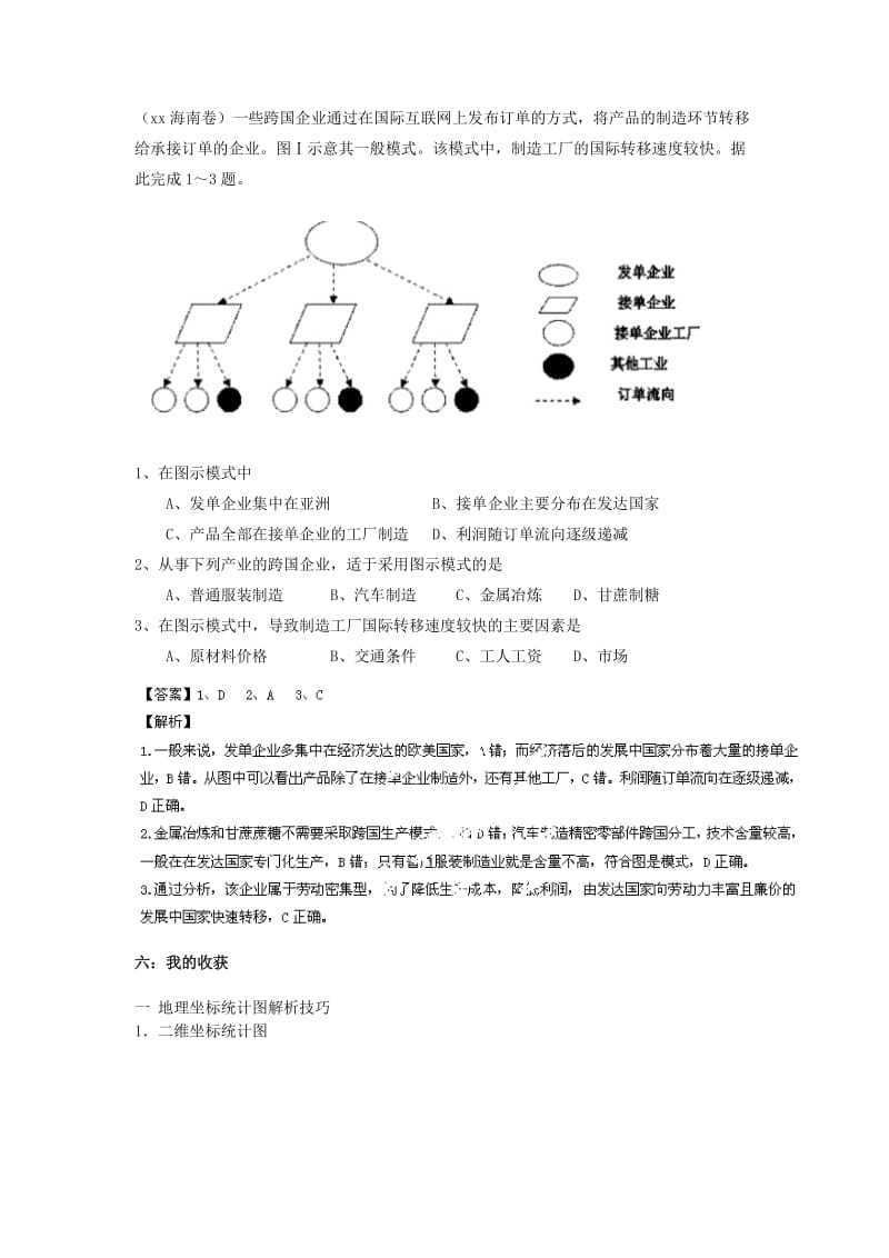 2019-2020年高中地理 第五章 区际联系与区域协调发展 5.2 产业转移导学案 新人教版必修3.doc_第3页