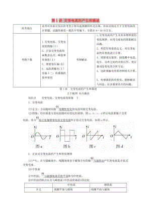 2020高考物理一輪復(fù)習(xí) 第十一章 第1講 交變電流的產(chǎn)生和描述學(xué)案（含解析）.doc