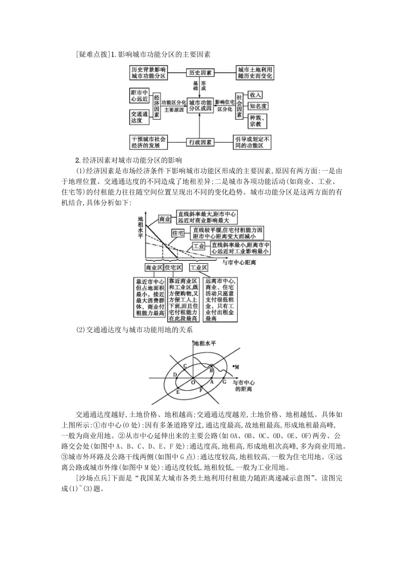 2018-2019学年高中地理 第二章 城市与城市化 2.1 城市内部空间结构学案设计 新人教版必修2.doc_第3页