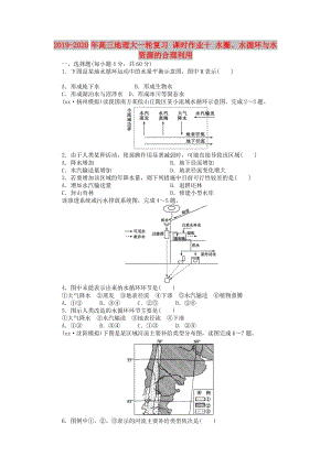 2019-2020年高三地理大一輪復(fù)習(xí) 課時作業(yè)十 水圈、水循環(huán)與水資源的合理利用.doc