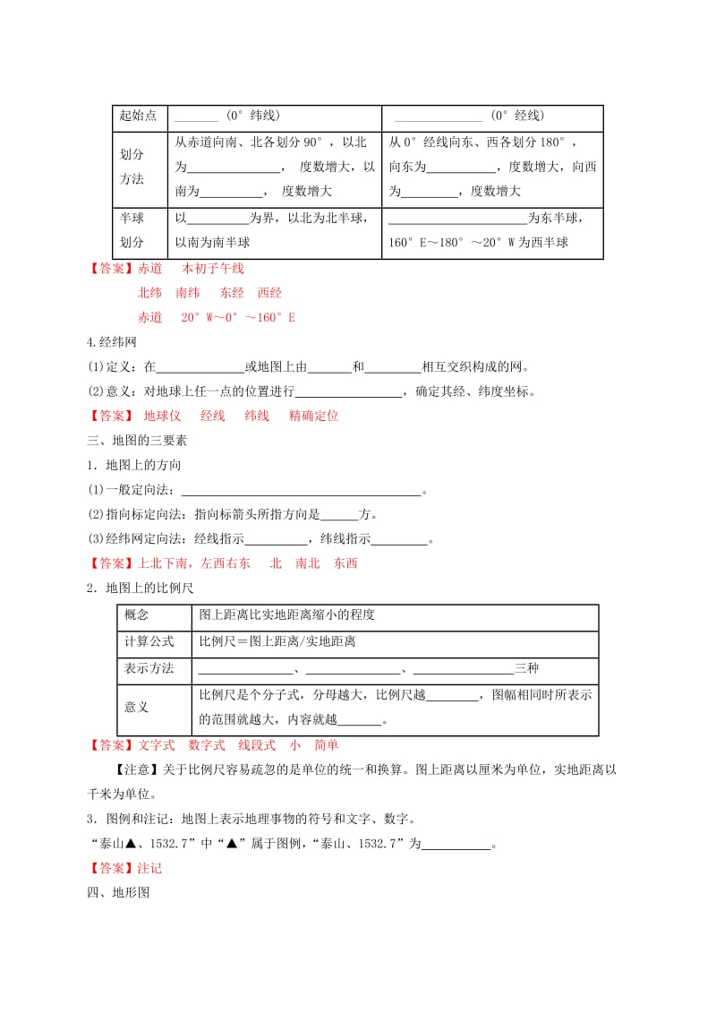 2019-2020年高考地理一轮复习讲练测 第01讲 地球和地图（精练解析版）.doc_第3页