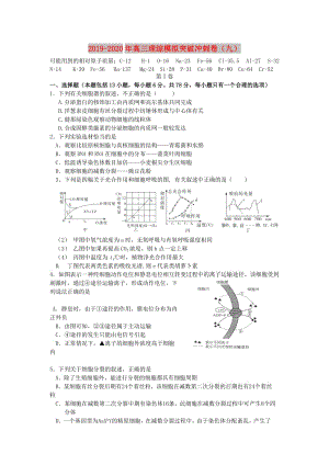 2019-2020年高三理綜模擬突破沖刺卷（九）.doc