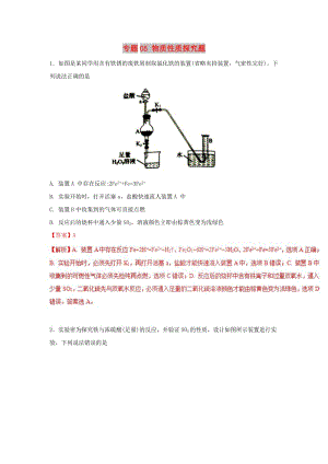 2019年高考化學(xué)一輪復(fù)習(xí) 元素及其化合物 專題05 物質(zhì)性質(zhì)探究題.doc