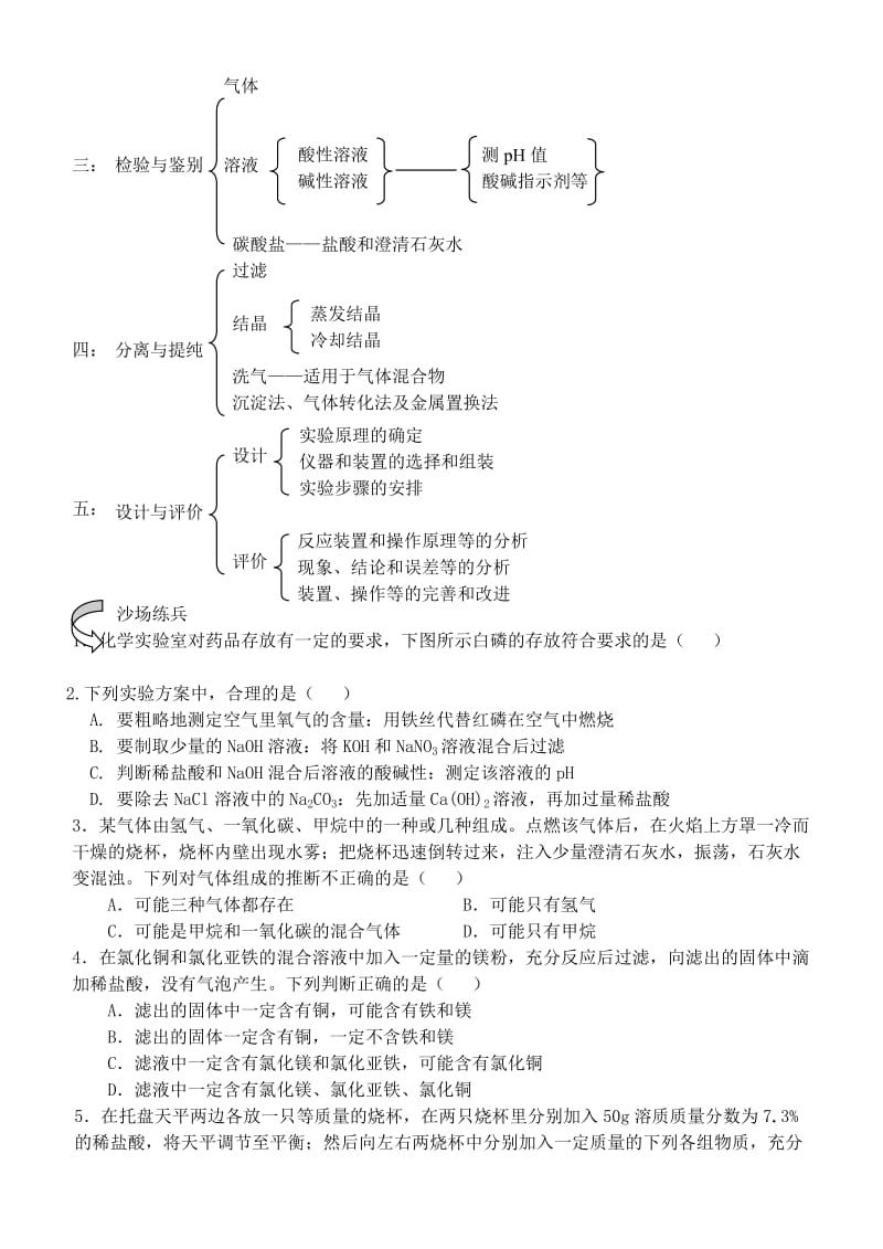 2019-2020年中考化学一轮复习 专题五 科学探究学案.doc_第2页