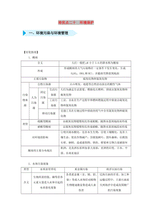 2019屆高考地理 專題二十 環(huán)境保護精準培優(yōu)專練.doc