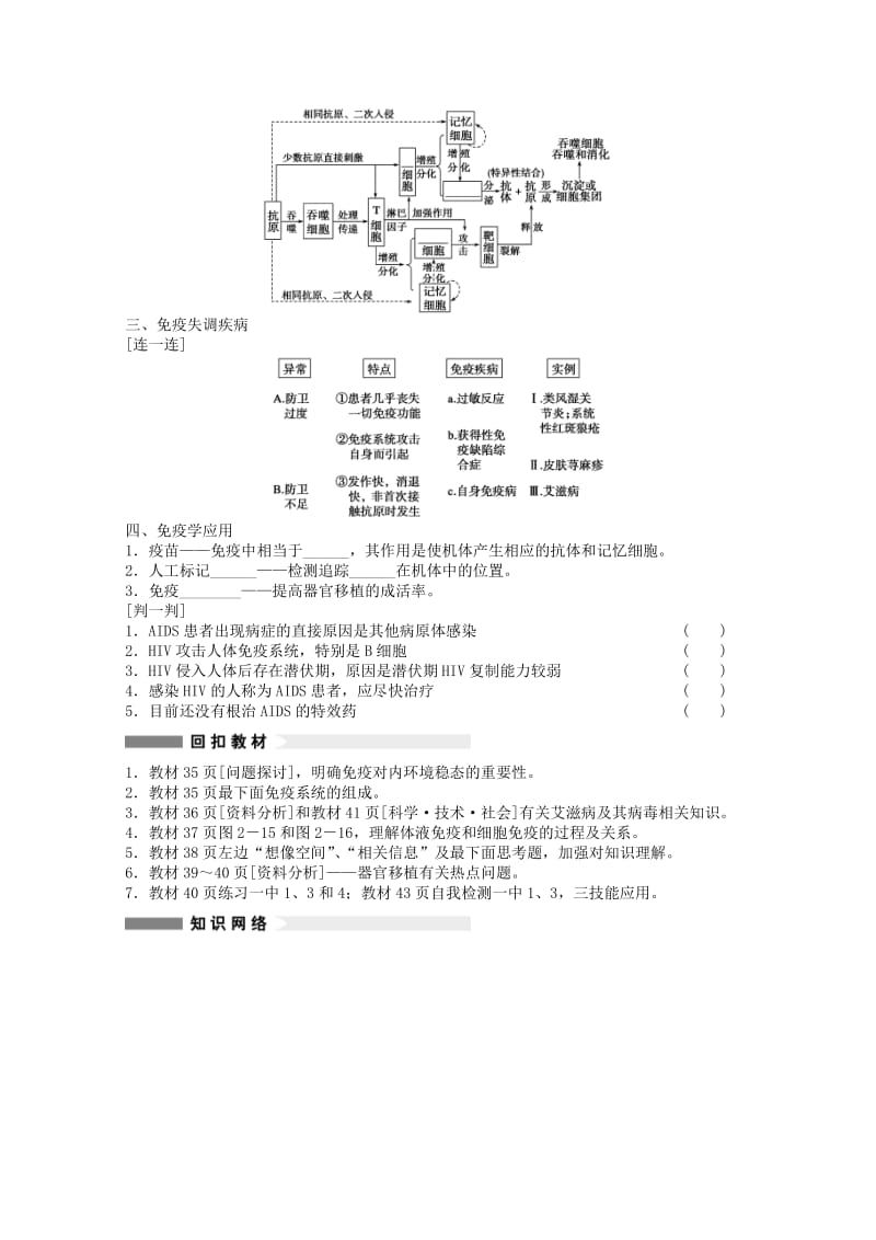 2019-2020年高三生物一轮复习 第八单元 免疫调节教案.doc_第2页