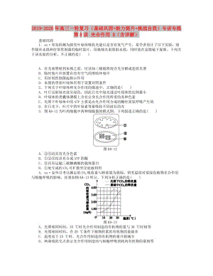 2019-2020年高三一輪復(fù)習(xí)（基礎(chǔ)鞏固+能力提升+挑戰(zhàn)自我）專講專練 第8講 光合作用 B（含詳解）.doc