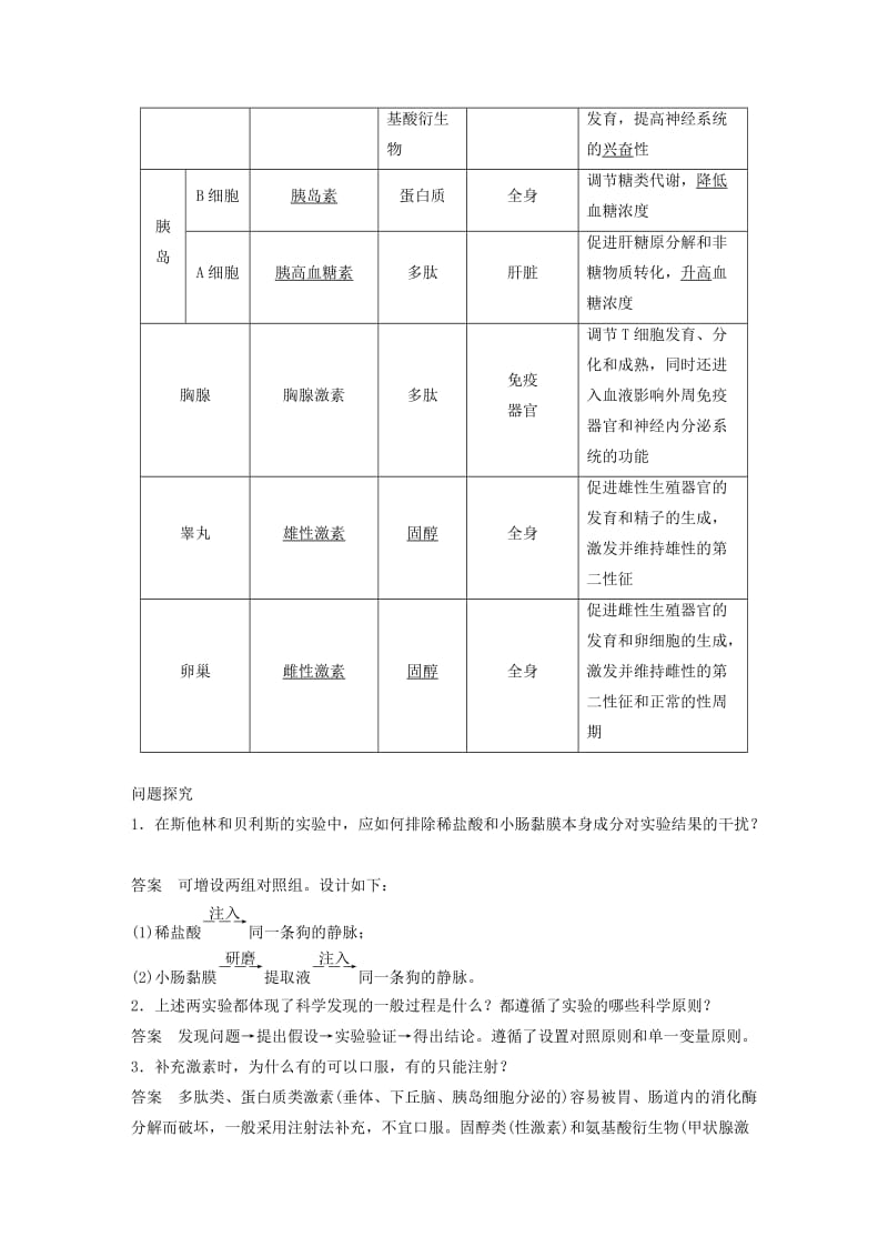 2018-2019版高中生物第2章动物和人体生命活动的调节第2节通过激素的调节Ⅰ学案新人教版必修3 .doc_第3页