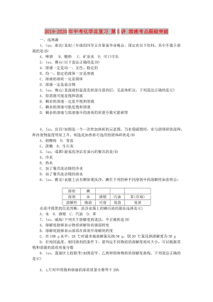 2019-2020年中考化學總復習 第5講 溶液考點跟蹤突破.doc