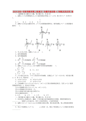 2019-2020年高考數(shù)學(xué)第二輪復(fù)習(xí) 專題升級訓(xùn)練6 導(dǎo)數(shù)及其應(yīng)用 理.doc