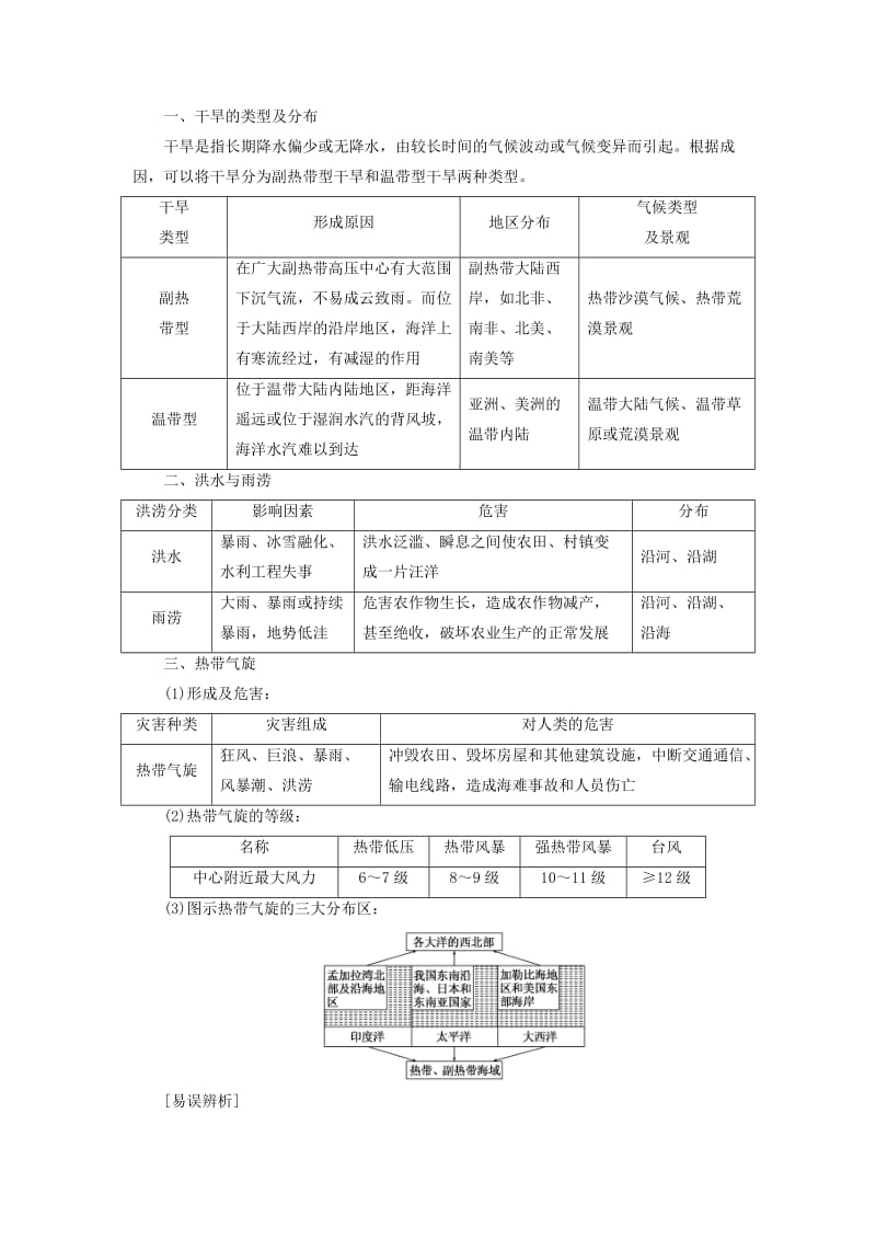 2019高中地理 第一章 自然灾害概述 第二节 自然灾害的类型与分布学案（含解析）湘教版选修5.doc_第2页