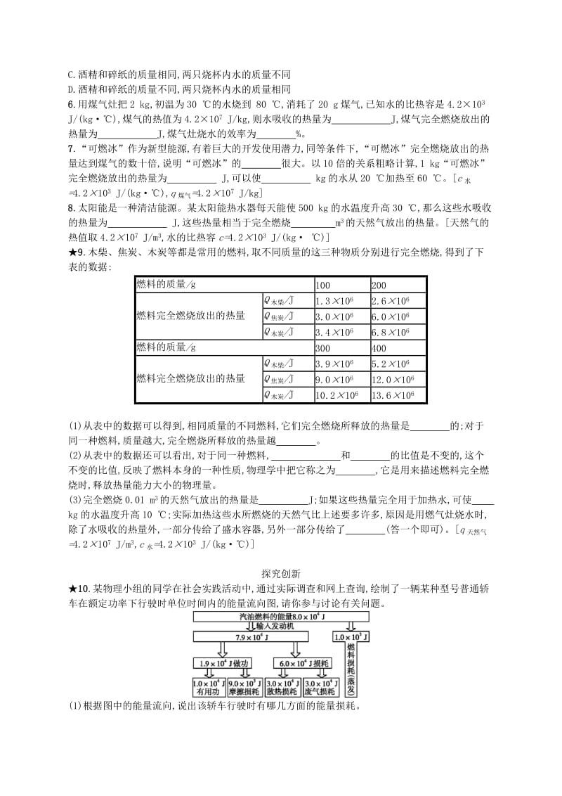 九年级物理全册14.2热机的效率课后习题 新人教版.doc_第2页