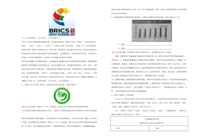 2019年高三语文一轮复习 第六单元 图文转换 （A卷）（含解析）.doc_第3页