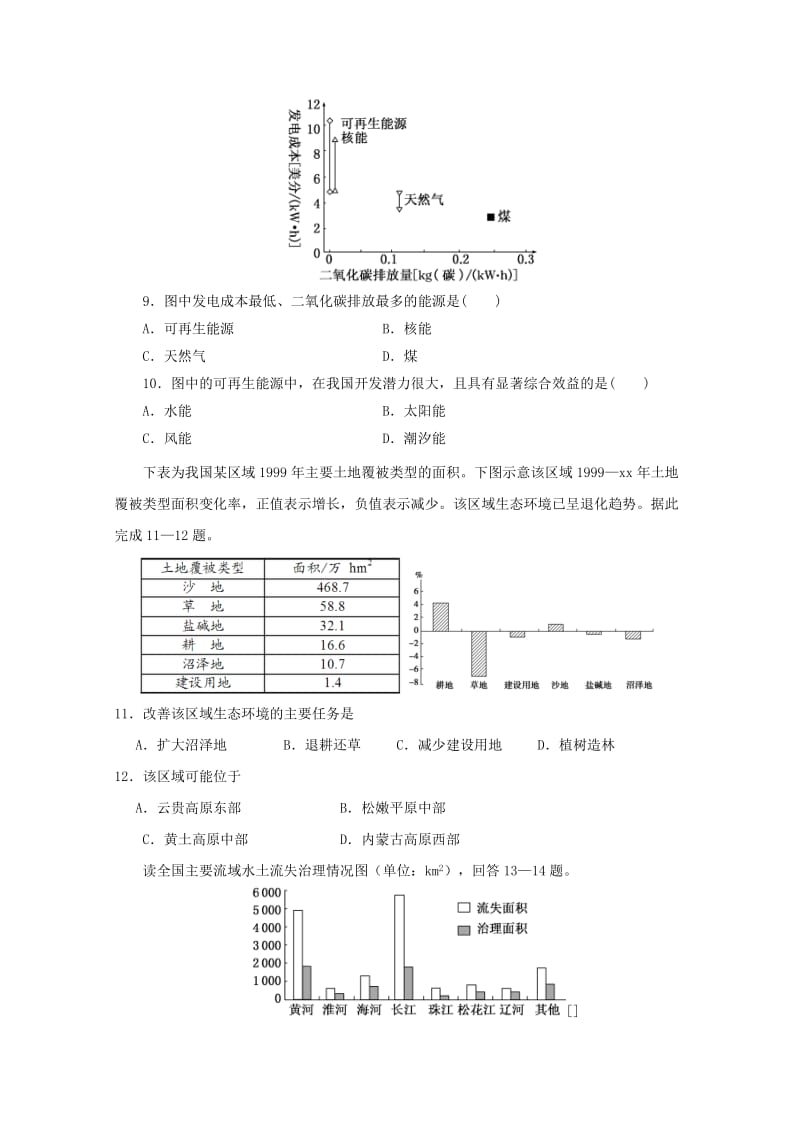 2019-2020学年高二地理11月月考试题 (I).doc_第3页