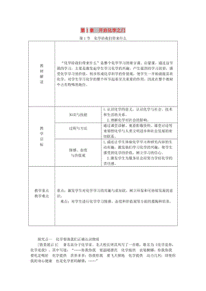 九年級(jí)化學(xué)上冊(cè) 第1章 開(kāi)啟化學(xué)之門 1.1 化學(xué)給我們帶來(lái)什么教案 滬教版.doc