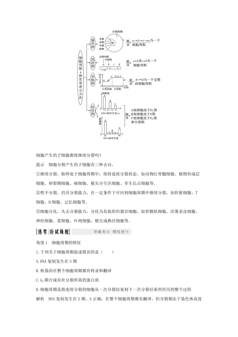 （浙江选考）2020版高考生物一轮复习 第8讲 细胞的增殖学案.doc_第3页