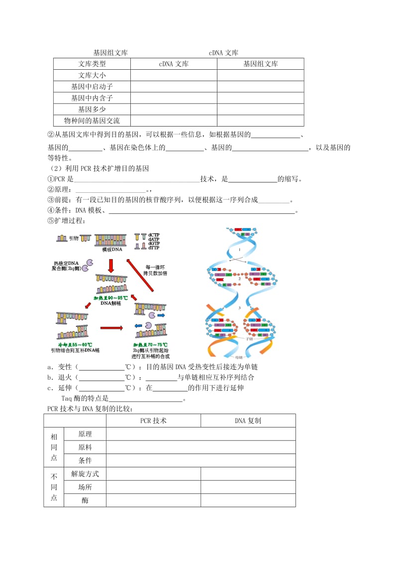 2019-2020年高中生物1.2基因工程的基本操作程序教学案（无答案）新人教版选修3.doc_第2页