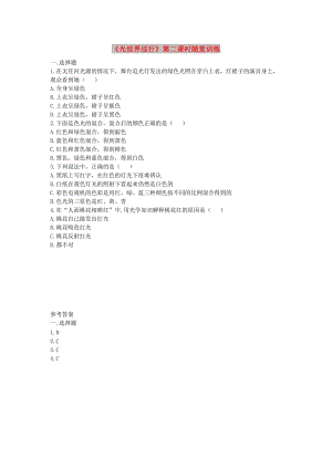 八年級物理上冊 3.1《光世界巡行》第二課時隨堂訓(xùn)練 （新版）粵教滬版.doc