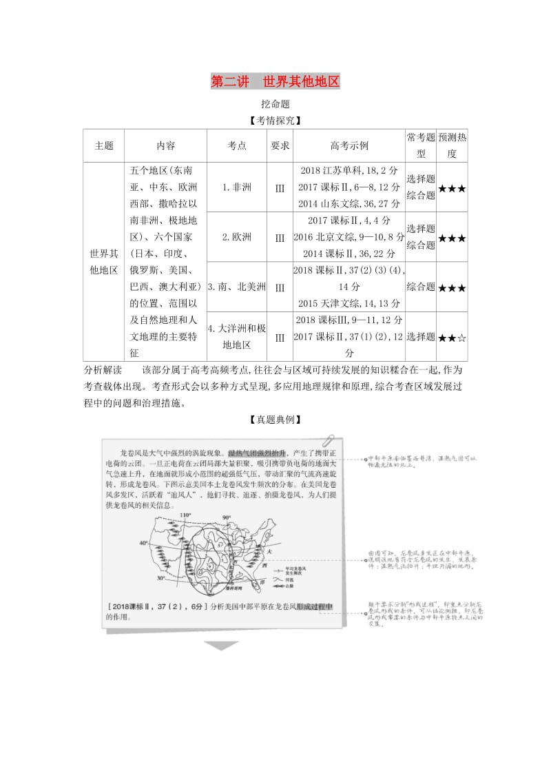 (B版)山东省2020年高考地理总复习专题十二世界地理第二讲世界其他地区学案含解析.docx_第1页