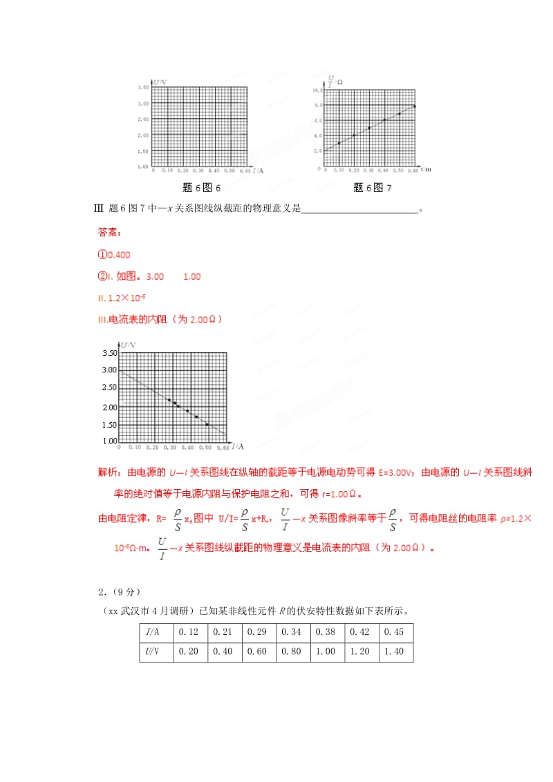 2019-2020年高考物理 回归教材专项突破十四 电学实验.doc_第2页