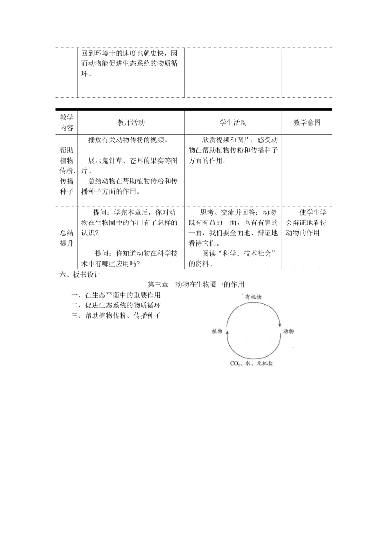 八年级生物上册第五单元第三章动物在生物圈中的作用教案 新人教版.doc_第3页