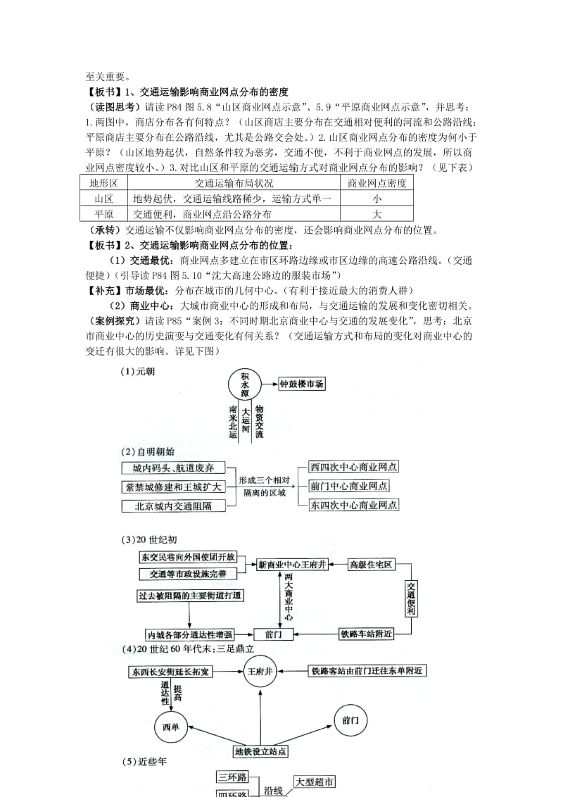 2019-2020年人教版高中地理必修二5.2《交通运输方式和布局变化的影响》word教案1.doc_第3页