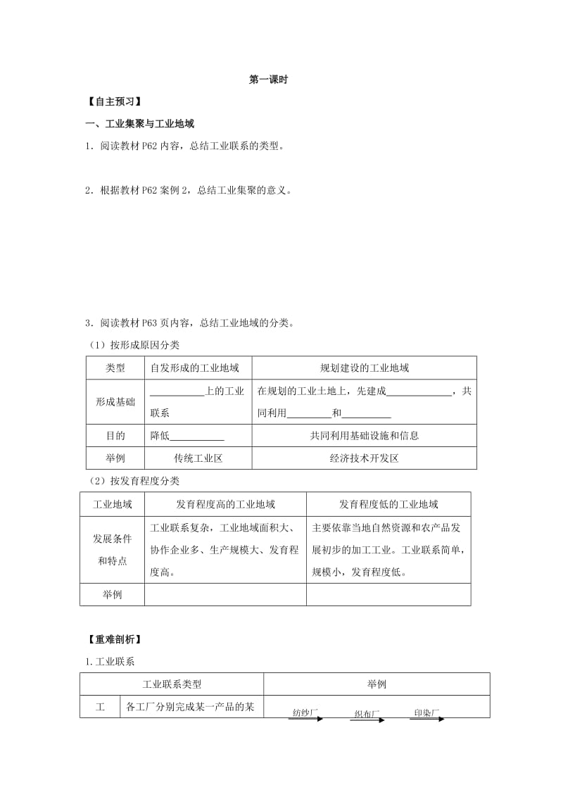 2019-2020年高中地理 第四章 工业地域的形成与发展 4.2 工业地域的形成学案 新人教版必修2.doc_第2页