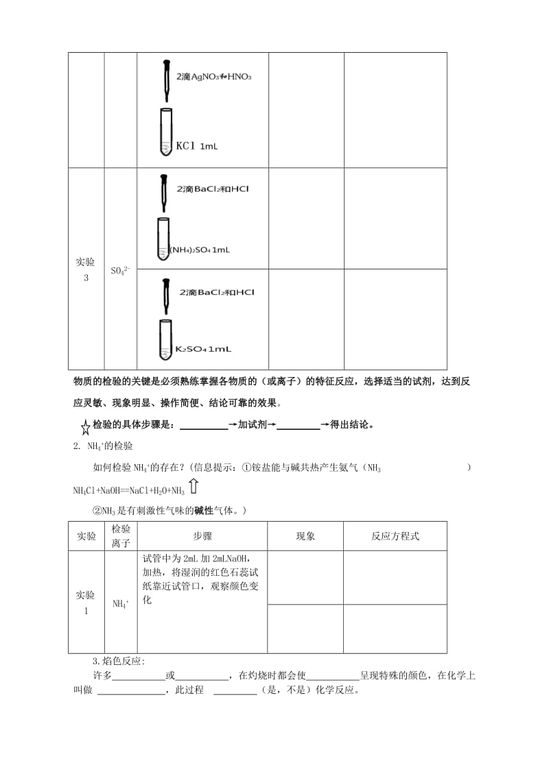 2019-2020年高一化学《122常见物质的检验 导学案》导学案.doc_第2页