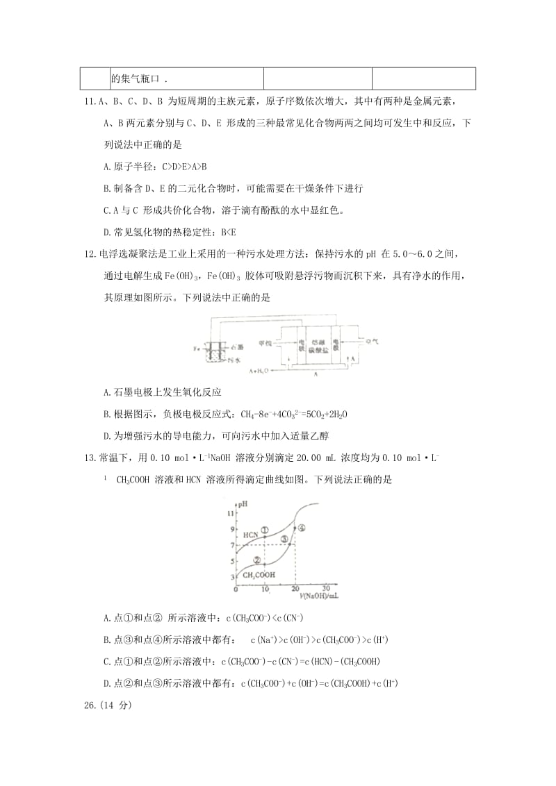 2018届高三化学4月月考试题.doc_第2页