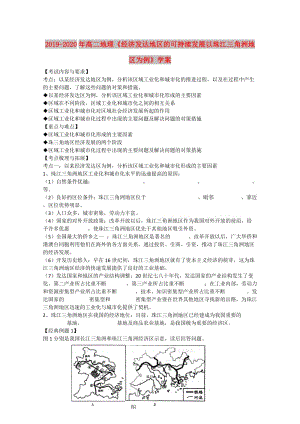 2019-2020年高二地理《經(jīng)濟發(fā)達地區(qū)的可持續(xù)發(fā)展以珠江三角洲地區(qū)為例》學案.doc