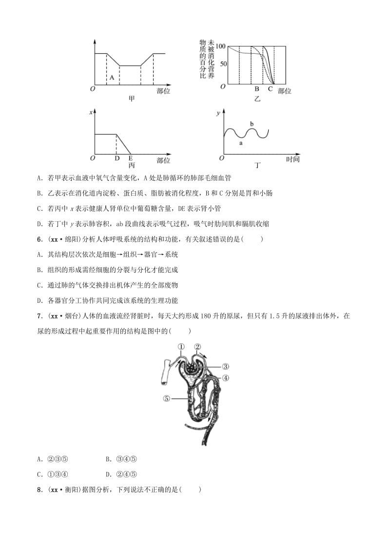 济宁专版2019年中考生物专题四专题演练.doc_第2页