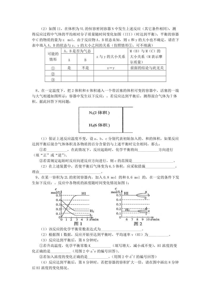 2018高考化学第一轮复习 专题 化学反应速率、合成氨习题 鲁科版.doc_第2页